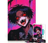 Anime Vampire Portrait with Red Eyes 1000 Piece Jigsaw Puzzles for Adults Jigsaw Sharp Brain Good Thick Family Pastime Classic Xmas Gift (38x52cm)