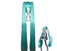 Anime Vocaloid Hatsune Miku Cosplay Wigs Role Play Costume Party Halloween Hair Wig 120cm Aquamarine