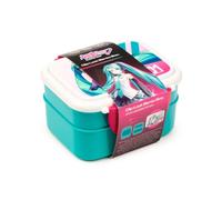Anime Vocaloid Hatsune Miku Stacked Clip Lock Bento Lunch Box With Cutlery