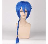 Anime Vocaloid Kaito Blue Long Straight Braid Synthetic Hair Cosplay Wigs For Halloween Party Role Play Carnival PL-032