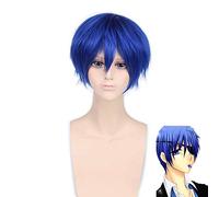 Anime Vocaloid Kaito Cosplay Wigs Blue Short Heat Resistant Fiber Synthetic Hair Role Play Costume Wig PL-002-11
