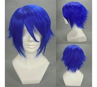 Anime Vocaloid Kaito Wig Cosplay Costume Blue Short Heat-Resistant Fiber Synthetic Hair Peruca Role Play Wigs