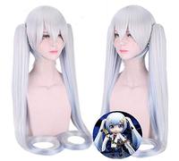 Anime VOCALOID Snow Miku Cosplay Wig 120cm Ponytail Long Straight Heat Resistant Synthetic Hair Halloween Costume Wigs for Women