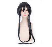 Anime Vocaloid Yuezheng Ling Cosplay Wigs Synthetic Long Black Braid Heat Resistance Role Play Wig PL-194