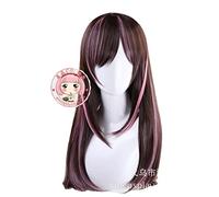 Anime VTuber Hoive Kizuna AI Wig Ponytail Cosplay Hello World Brown Highlights Long Straight Hair Idol Girls