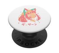 Anime Waifu Cute Anime manga Cat Girl Sweet Retro Japan PopSockets Adhesive PopGrip