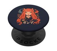 Anime Waifu Cute Anime manga Cat Girl Sweet Retro Japan PopSockets Adhesive PopGrip