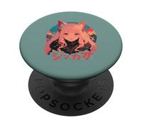 Anime Waifu Cute Anime manga Cat Girl Sweet Retro Japan PopSockets Adhesive PopGrip