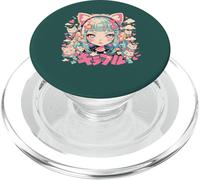 Anime Waifu Cute Anime manga Cat Girl Sweet Retro Japan PopSockets PopGrip for MagSafe