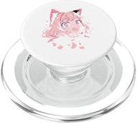 Anime Waifu Cute Anime manga Cat Girl Sweet Retro Japan PopSockets PopGrip for MagSafe