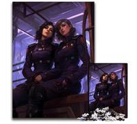 Anime Waifu Police Girls 1000 Piece Puzzle Puzzles for Adults for Teenagers Family Game Night BrainChallenging Gift Idea 1000 PCS(75x50cm)