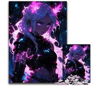 Anime Warrior Girl 1000Pieces Puzzles for Adults Jigsaw Puzzles for Adults for Birthdays And Holidays 1000 PCS(75x50cm)