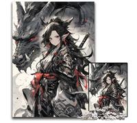 Anime Warrior Girl Jigsaws 1000Pieces for Adults Puzzles for Adults Challenging Brain Teaser Family Activity Home Decor 1000 PCS(38x26cm)