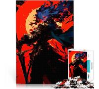 Anime Warrior with Sword1000 Piece Adult Puzzles for Educational Game Challenge Toy Fun at Home Activities, Birthday Present,Travel Gifts, 38x26cm