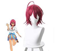 Anime We Never Learn Takemoto Uruka Fuchsia Short High Temperature Synthetic Hair Cosplay Cosutme Wig Pelucas 489C