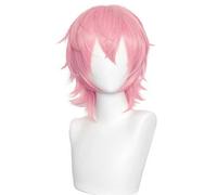 Anime Wig Ayato Yuri Short Pink Halloween Costume Cosplay Wig,For Christmas Carnival Party