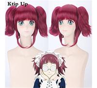 Anime Wig Black Butler Mey Rin Cosplay Wig Synthetic Hair For Female'S Party Costume Wigs With Double Ponytails