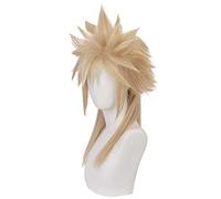 Anime Wig Final Fantasy VII Cosplay Cloud Strife Wig,Blonde Wig,Costume Halloween Wig,For Halloween,Costume Party,Anime Show,Cosplay Event,Concerts(Size:Long) Cosplay Anime Wig Coser (Size : Lang)