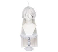 Anime Wig for The Witch from Mercury Miorine Rembran Cosplay Wig,Silver White Long Wig,Costume Halloween Wig,For Halloween,Costume Party,Anime Show,Cosplay Event,Concerts Cosplay Anime Wig Coser