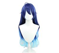 Anime Wig for Vtuber Amamiya Kokoro Cosplay Wig,Blue Long Curly Wig,Costume Halloween Wig,for Halloween,Costume Party,Anime Show,Cosplay Event,Concerts(Size:Style B) Cosplay Anime Wig Coser (Size : S