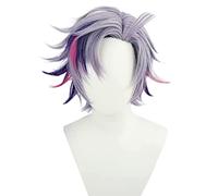 Anime Wig for Vtuber Minato Fuwa Cosplay Wig,Purple Mixed Pink Short Wig,Costume Halloween Wig,For Halloween,Costume Party,Anime Show,Cosplay Event,Concert(Size:Style A) Cosplay Anime Wig Coser (Size