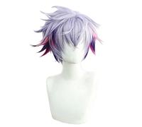 Anime Wig for Vtuber Minato Fuwa Cosplay Wig,Purple Mixed Pink Short Wig,Costume Halloween Wig,For Halloween,Costume Party,Anime Show,Cosplay Event,Concert(Size:Style A) Cosplay Anime Wig Coser (Size