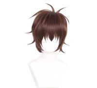 Anime Wig Kazuma Satou Short Brown Halloween Costume Cosplay Wig,For Christmas Carnival Party