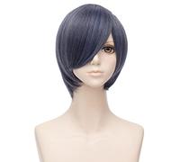 Anime Wig Kuroshitsuji Cosplay Ciel Phantomhive Wig,Blue Gray Mix Wig,Costume Halloween Wig,for Halloween,Costume Party,Anime Show,Cosplay Event,Concerts(Size:Short) Cosplay Anime Wig Coser (Size : K