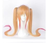 Anime Wig Miss Kobayashi's Dragon Maid Cosplay Tohru Wig,Orange and pink Long Wig,Costume Halloween Wig,for Halloween,Costume Party,Anime Show,Cosplay Event,(Size:Style B) Cosplay Anime Wig Coser ( Si
