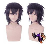 Anime Wig Narancia Ghirga JOJO' s Bizarre Adventure Golden Wind Cosplay Comic- Con Halloween Party Carnival Adult Men and Women Anime Fans Gift( Black Wig)