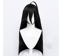 Anime Wig Overlord Cosplay Albedo Wig,Long Straight Wig,Costume Halloween Wig,For Halloween,Costume Party,Anime Show,Cosplay Event,Concerts(Color:HornBlack) Cosplay Anime Wig Coser ( Color : HoornZwar