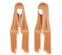 Anime Wig Persona 5 Cosplay Futaba Sakura Wig,Orange Long Straight Wig,Costume Halloween Wig,for Halloween,Costume Party,Anime Show,Cosplay Event,Concerts Cosplay Anime Wig Coser