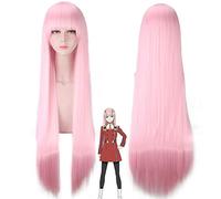 Anime wigs DARLING in the FRANXX 02 Cosplay Wig 100cm Long Pink Synthetic Hair Perucas party costume Wig+Wig Cap