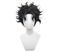 Anime Wigs for Takakura Ken Cosplay Wig,Black Short Wrap Hairs for Men Halloween Anime DAN DA DAN Role Costume Party