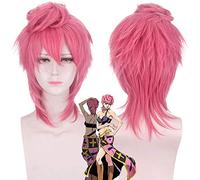 Anime Wigs JOJO Bizarre Adventure Golden Wind Trish Una Cosplay Wig GIOGIO Trish Una Cosplay Costume Wig+Wig Cap
