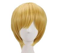 Anime Wigs Kurapika Short Golden Heat Resistant Synthetic Hair Cosplay Wig