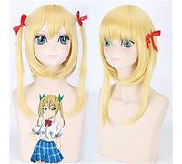 Anime Wigs Netoge No Yome Wa Onnanoko Ja Nai To Omotta Segawa Akane Cosplay Wig Golden Double Ponytail Long Straight Hair
