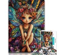 Anime Witch Girl Jigsaw Puzzles for Adults Teenagers Jigsaws Puzzle,Relax Games Is Ideal As A Gift for The Whole Family (75x50cm)
