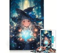 Anime Witch in The Woods 1000-piece Puzzle for Adults Logic Fun Pastime Game Home Enjoyable Birthday Present (50x75cm)