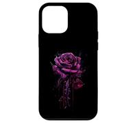 Anime Withered Rose Blood Dripping Gothic Art Purple Case for iPhone 12 mini