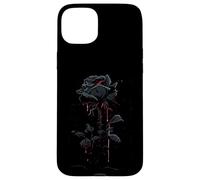 Anime Withered Rose Blood Dripping Gothic Flower Artwork Case for iPhone 15 Plus