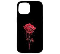 Anime Withered Rose Blood Dripping Vintage Art Romantic Goth Case for iPhone 15