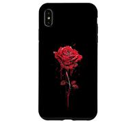 Anime Withered Rose Blood Dripping Vintage Art Romantic Goth Case for iPhone XS Max