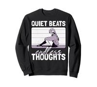 Anime woman. Quiet beats, endless thoughts. Sweatshirt