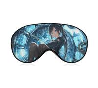 Anime Woman Vintage Clock Soft Sleep Eye Mask Effective Light Blocking Blindfold Night Masks for Sleeping Travel