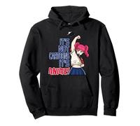 Anime, Women Girls It's Not Cartoons It's Anime Manga Funny Pullover Hoodie