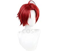 Anime WONDER EGG PRIORITY Sawaki Momoe Cosplay Red Short Hair Props Heat-resistant Fiber Hair Wig Cap Halloween Role Party