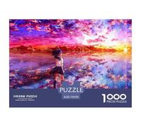 Anime-world,purple-paint Jigsaw Puzzle Waterproof 1000 Piece for Adults Colourful Home Decoration
