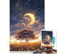 Anime Yellow Sky 1000 Piece Jigsaw Puzzles for Adults Cognitive Boost Snug Edge Fun Play Table Accent (50x75cm)