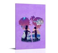 Anime Your Name Role Fan Art Group Photos Poster Decorative Painting Canvas Wall Art Living Room Poster Bedroom Painting 20 x 30 Inch (50 x 75 cm)